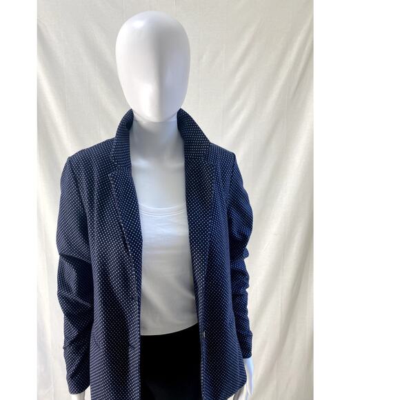 Rafaella Poka Dot Jacket  Blazer in Navy  and White Size Medium - Picture 12 of 13